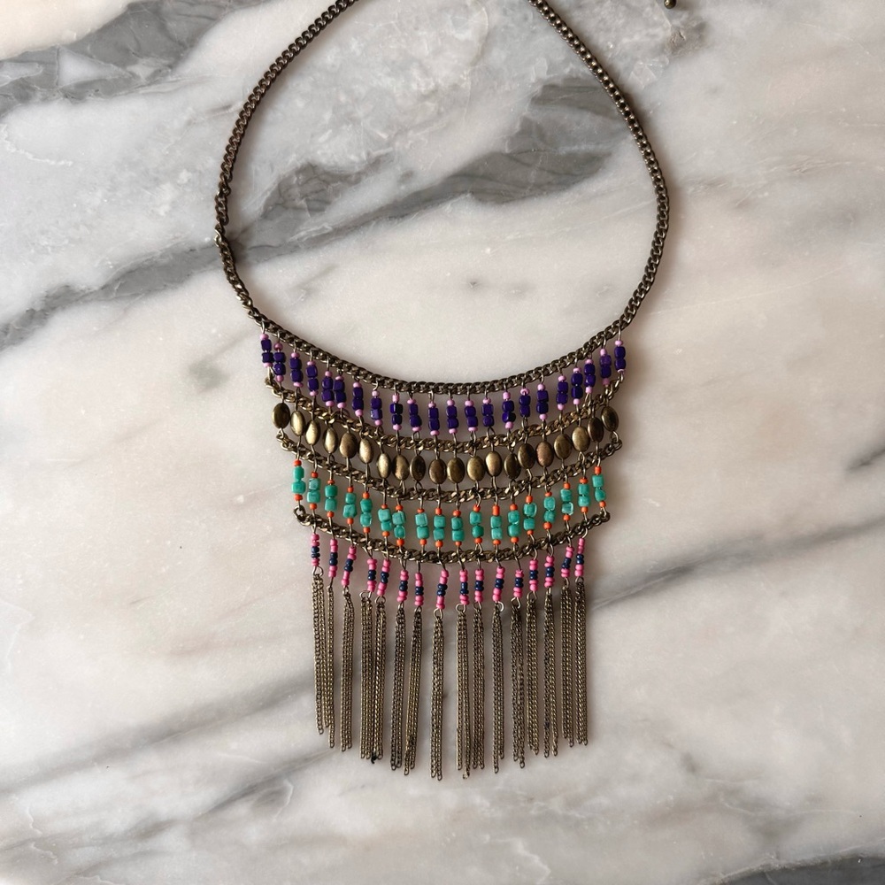 Vibrant Boho Beaded Necklace